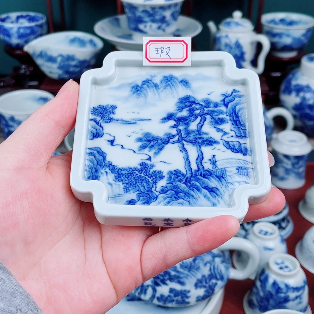 手工手绘青花，青花