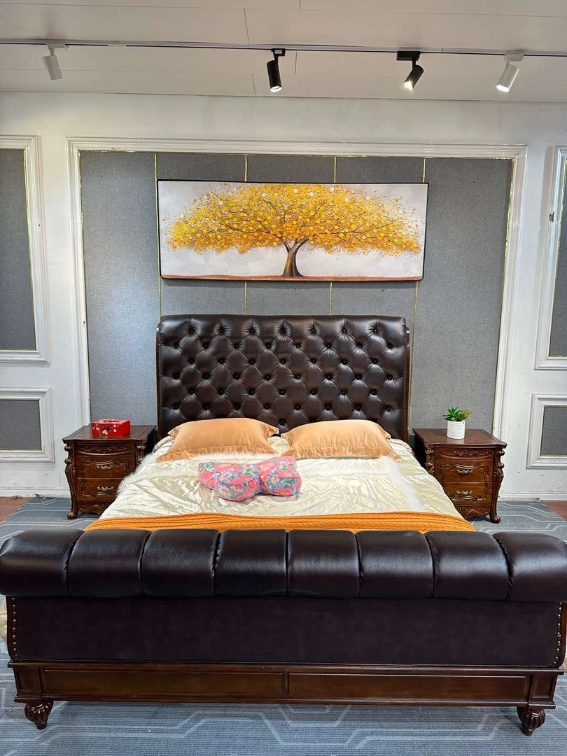 DC730（1.8）床 1930*2540*1480床边2140 孔距96 美式轻奢主卧床