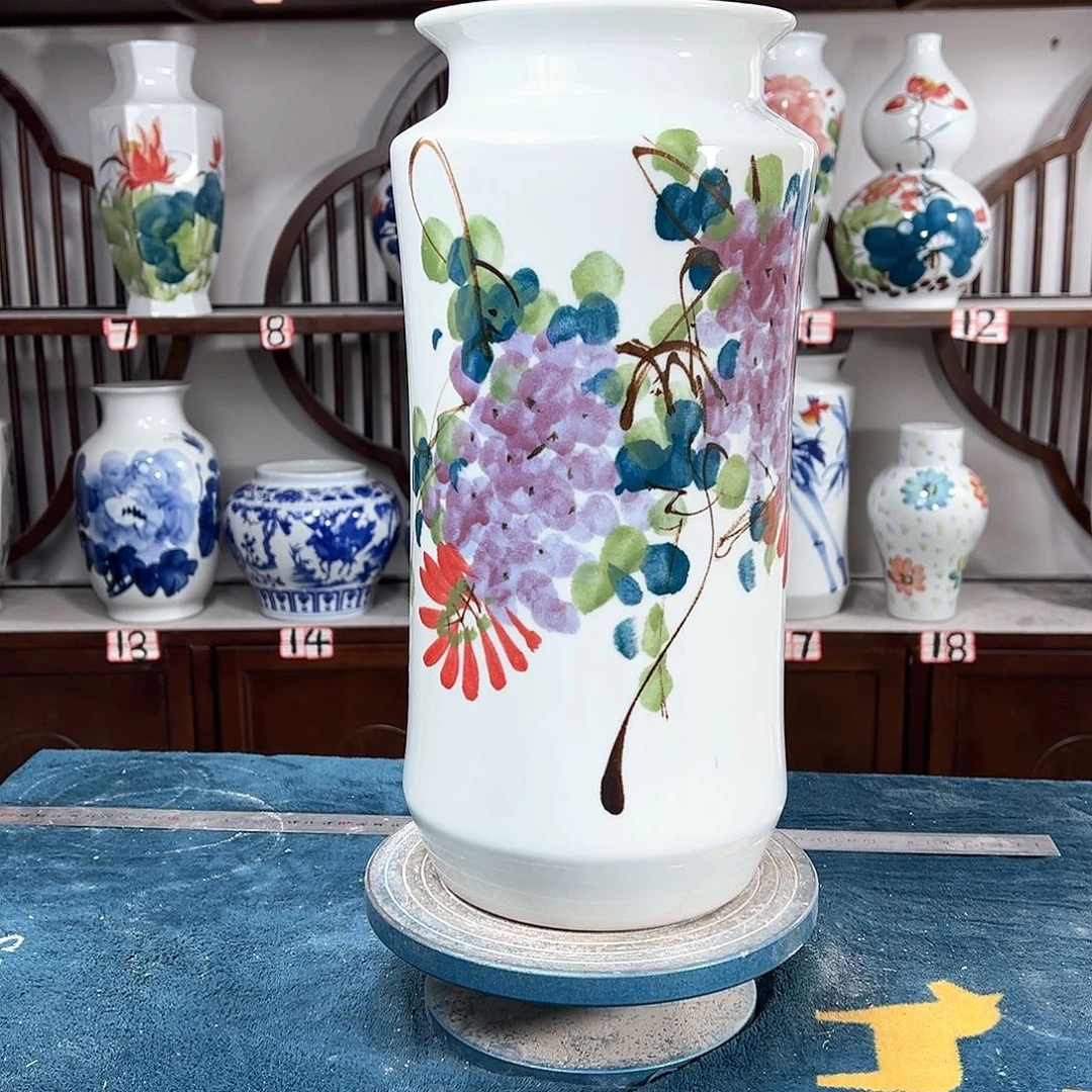 摆件景德镇陶瓷书紫藤