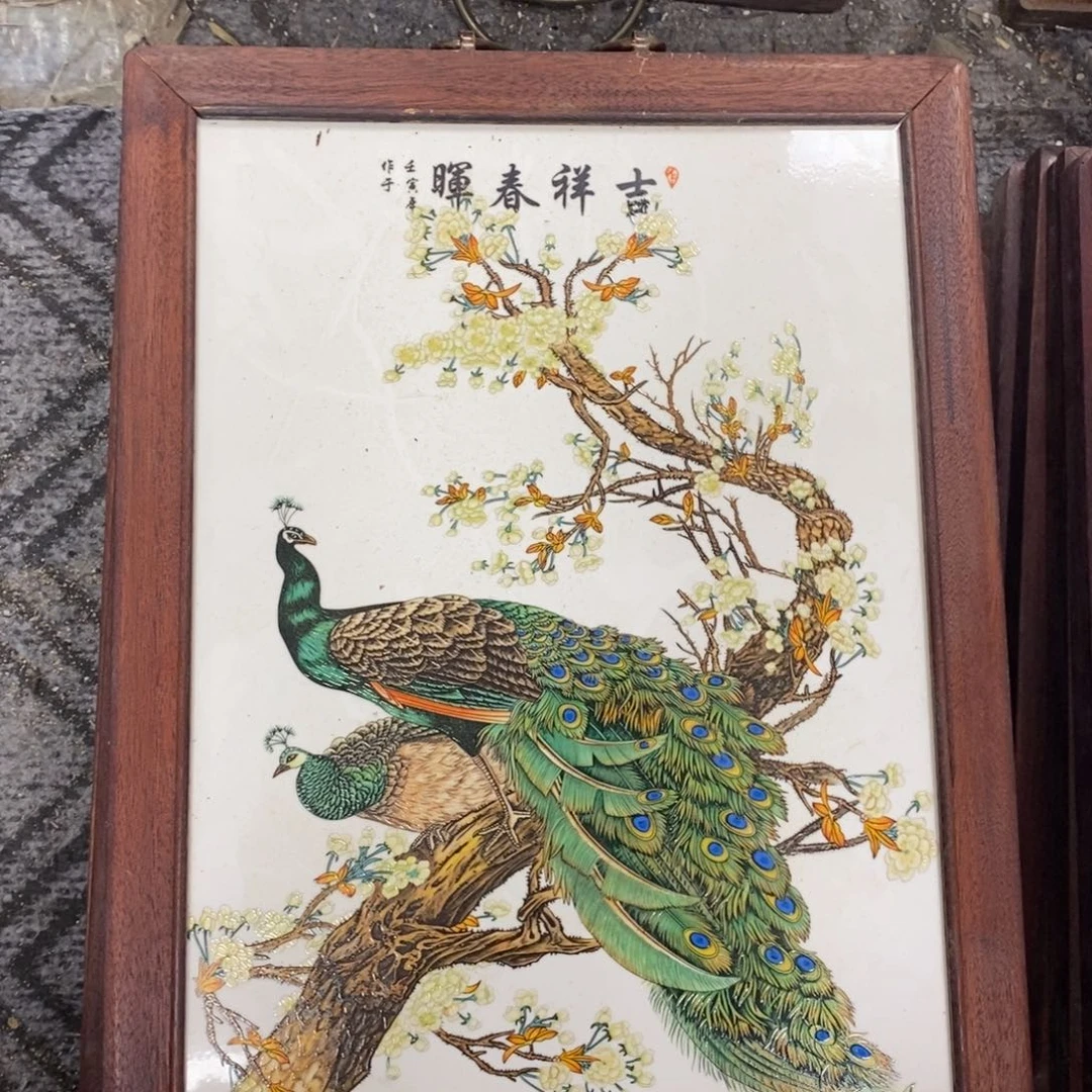 瓷37*28*1景德镇瓷板画柴窑烧制