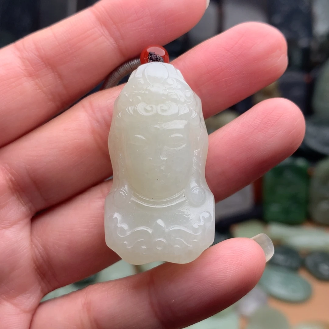 和田玉未镶嵌颈饰挂件45