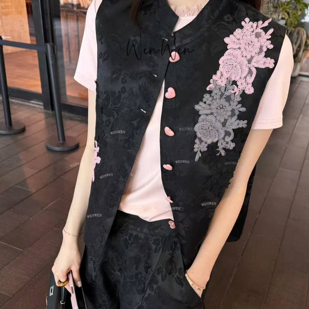 WENWEN-深圳原创【“油画之境”25早春提花撞色潮流百搭马甲】MJ0284