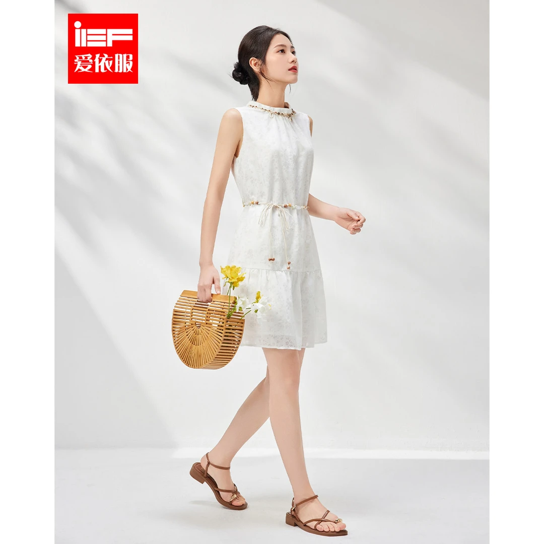 IEF/爱依服裙子2025夏季新款纯欲雅丹凤气质感显瘦百搭背心裙