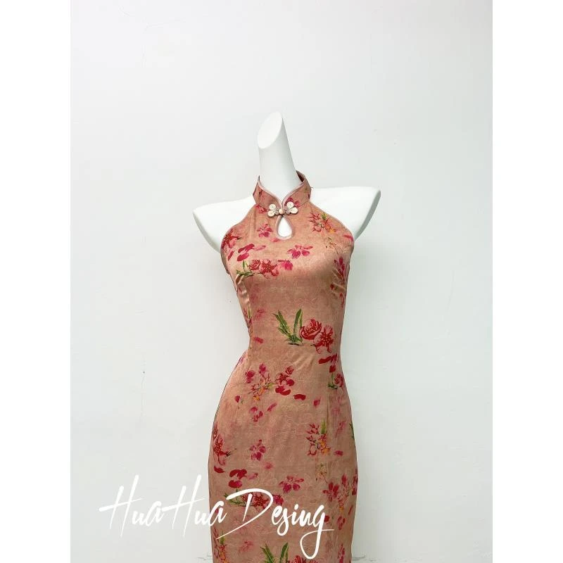 苏故里【镜花水月】少女气质传统款旗袍新中式日常旗袍单层衣长120