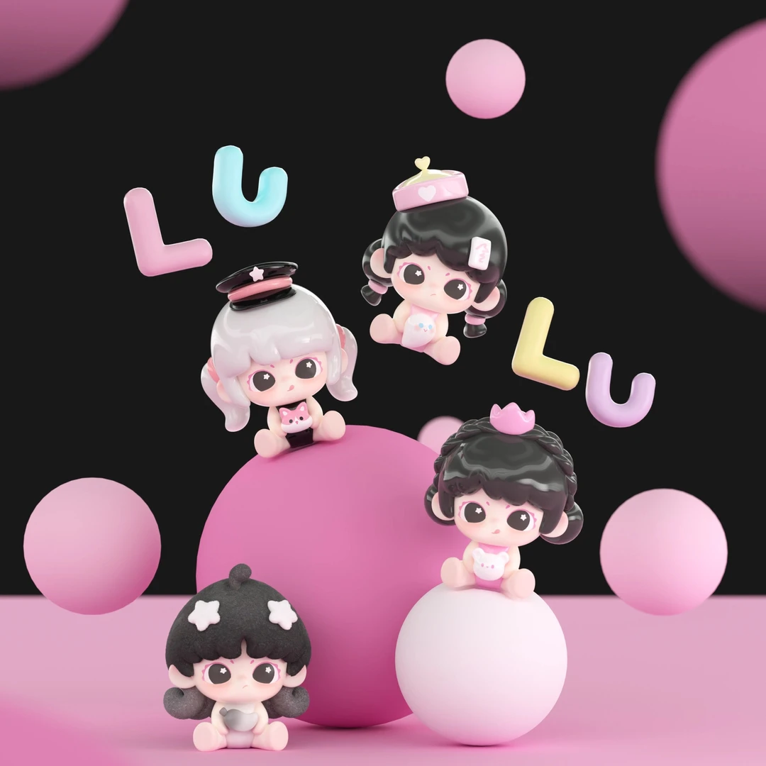 【拆盒】正版LANCY LULU自由是不被定义的色彩系列萌粒盲盒潮玩手办