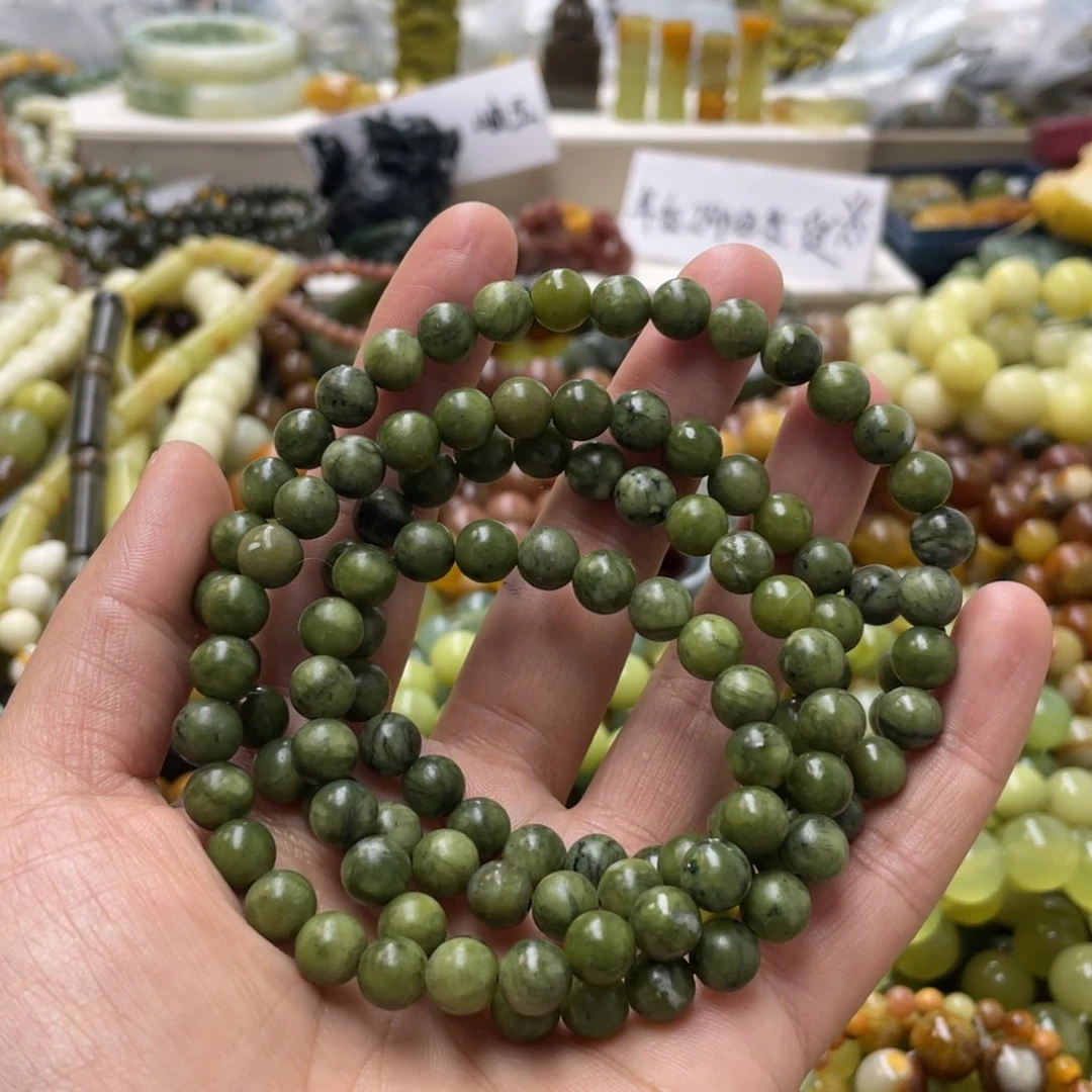 蛇纹石玉手链未镶嵌