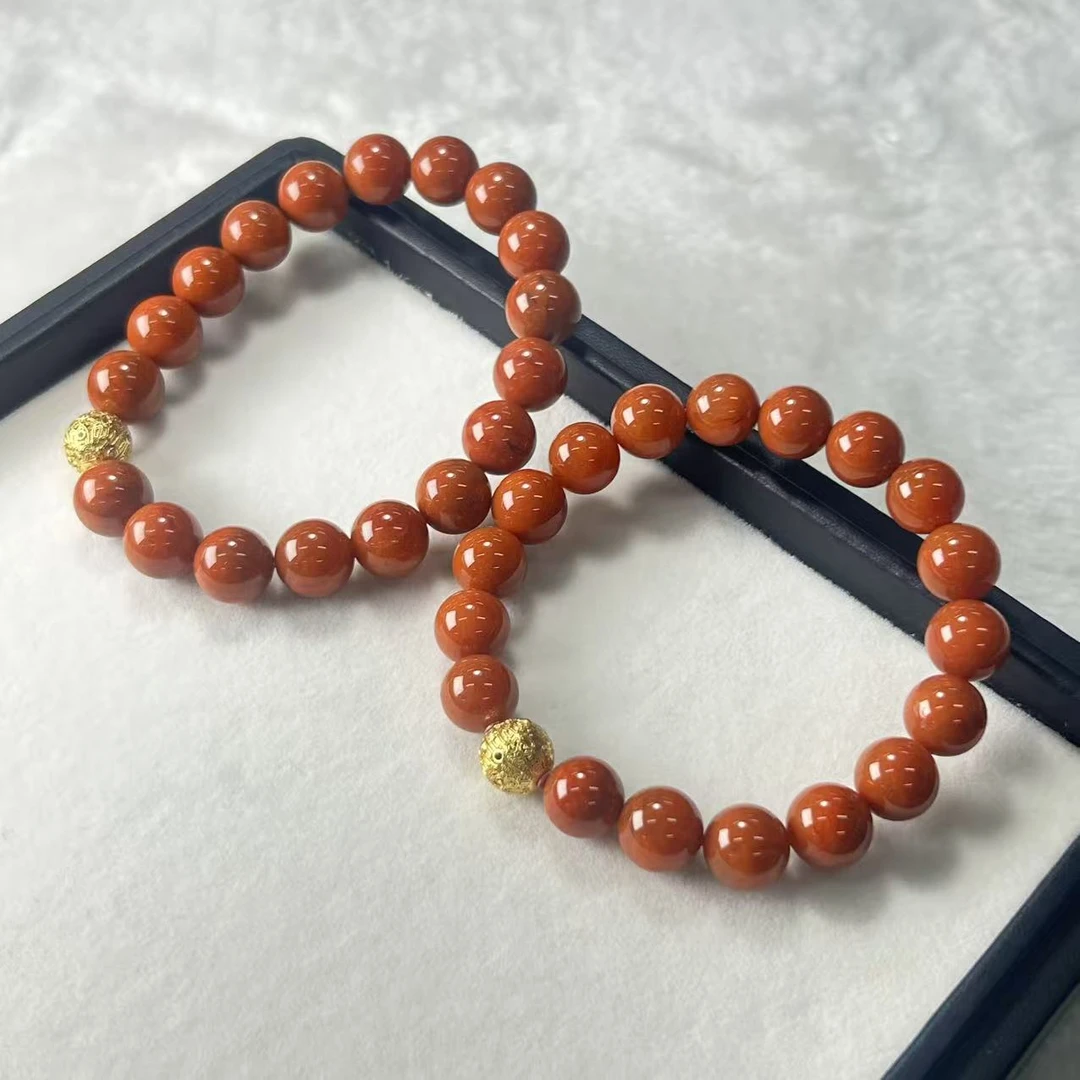 【睿泽赏宝】S925南红手串 多样性发一/有瑕 110mm KT0110138