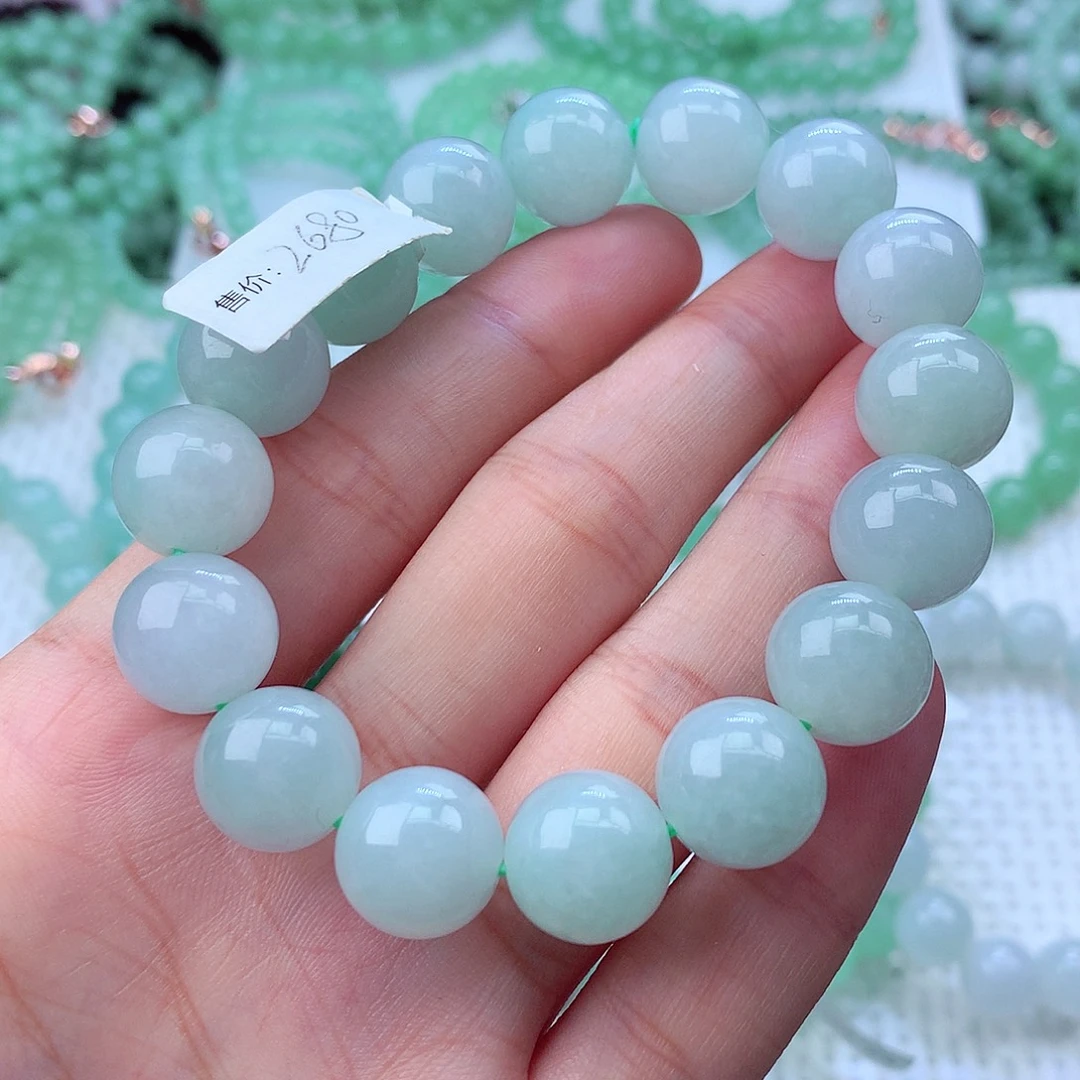 翡翠未镶嵌毛衣链卡13