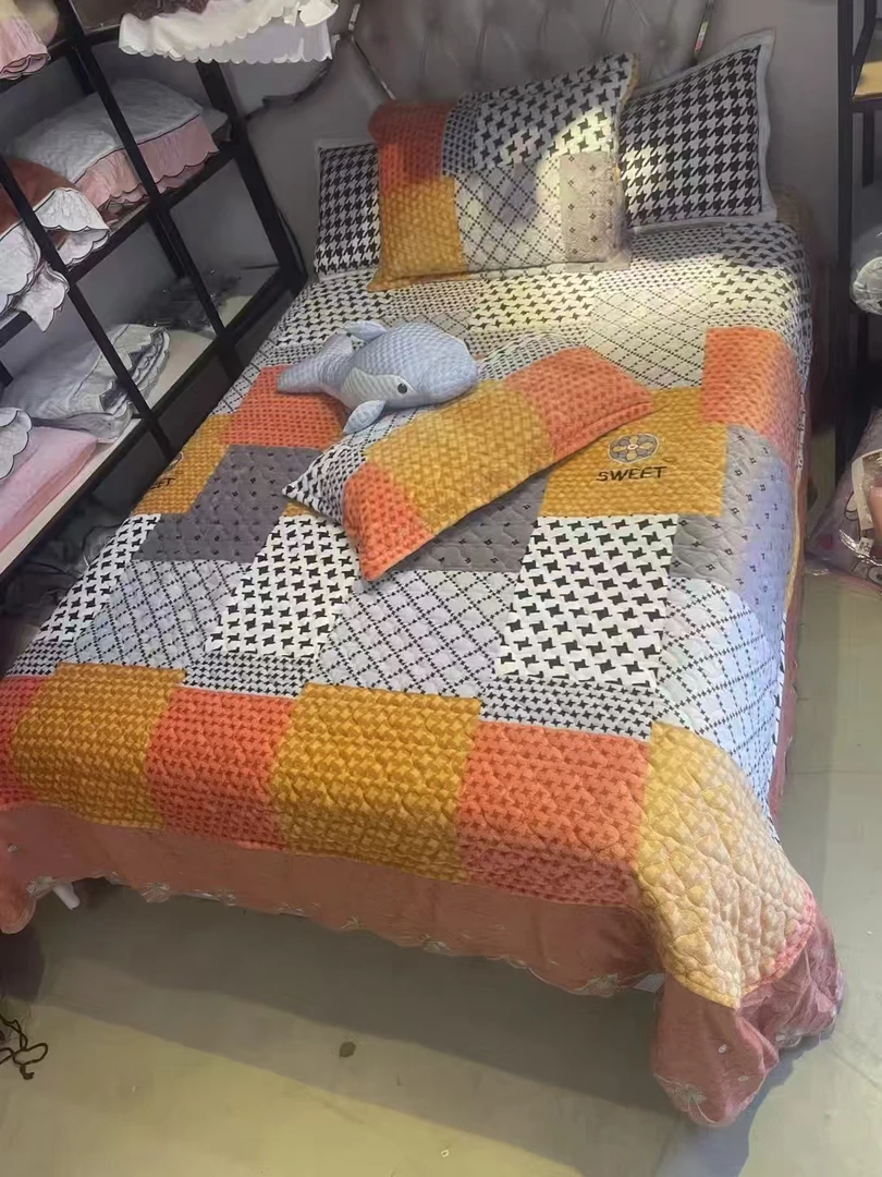 牛奶绒床裙三件套（库存商品没运费险谨慎下单）