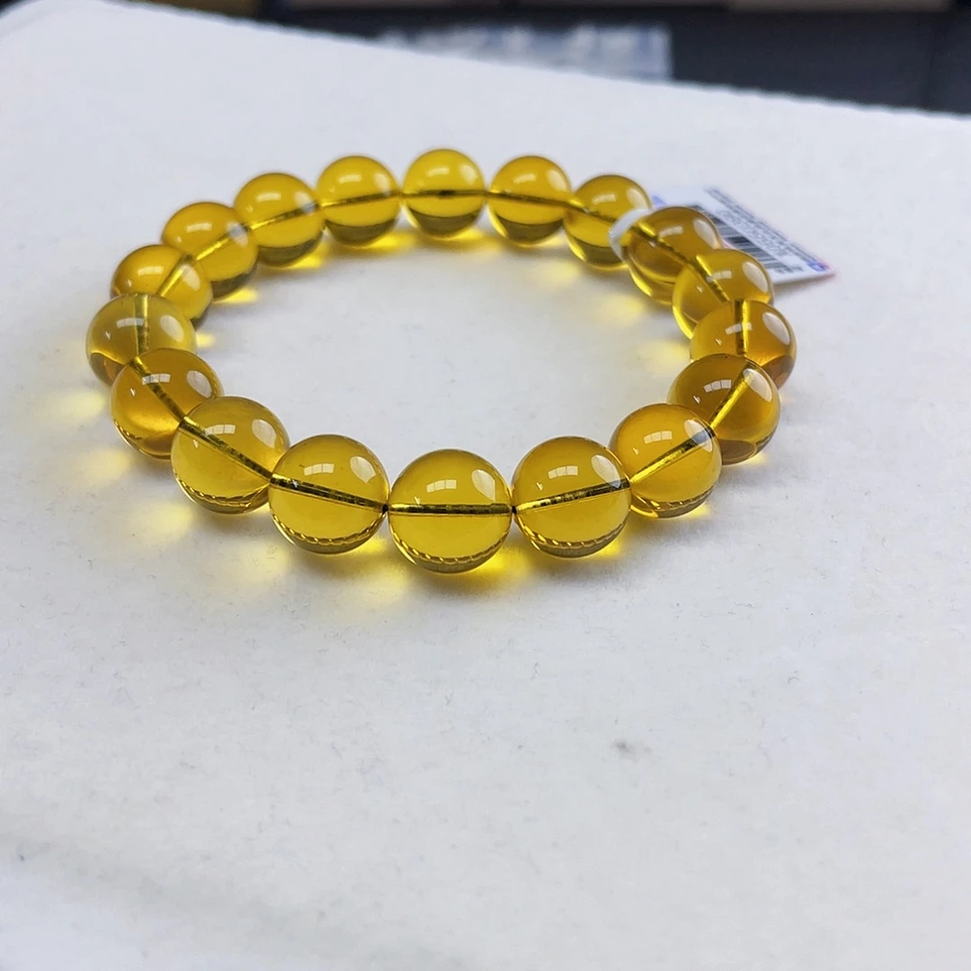 琥珀未镶嵌裸石蓝珀手串