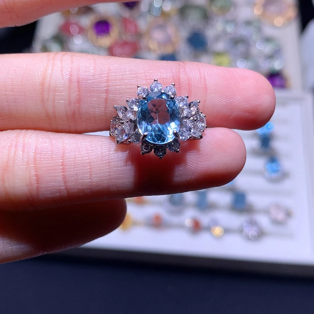 银S925镶嵌戒指石榴石