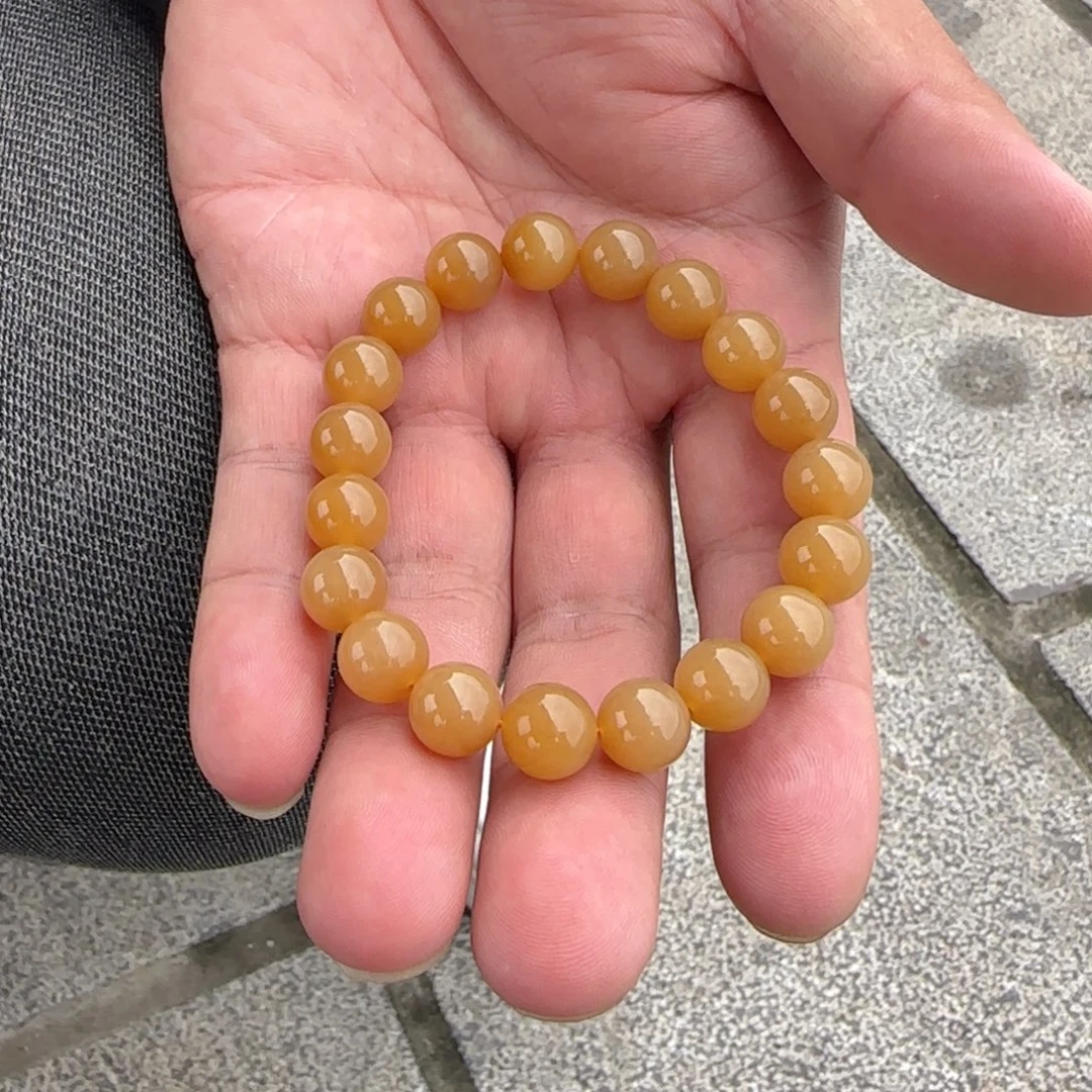 未镶嵌手链和田玉新疆且未蜜糖卡10
