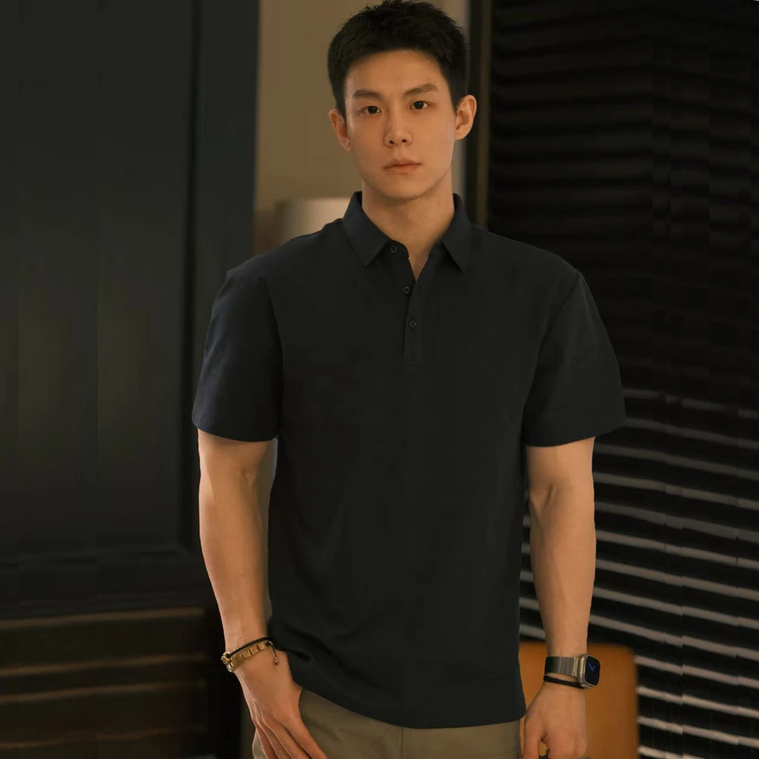 【思维水定制款】新款冰丝索罗娜t恤翻领短袖男款防晒男士polo衫