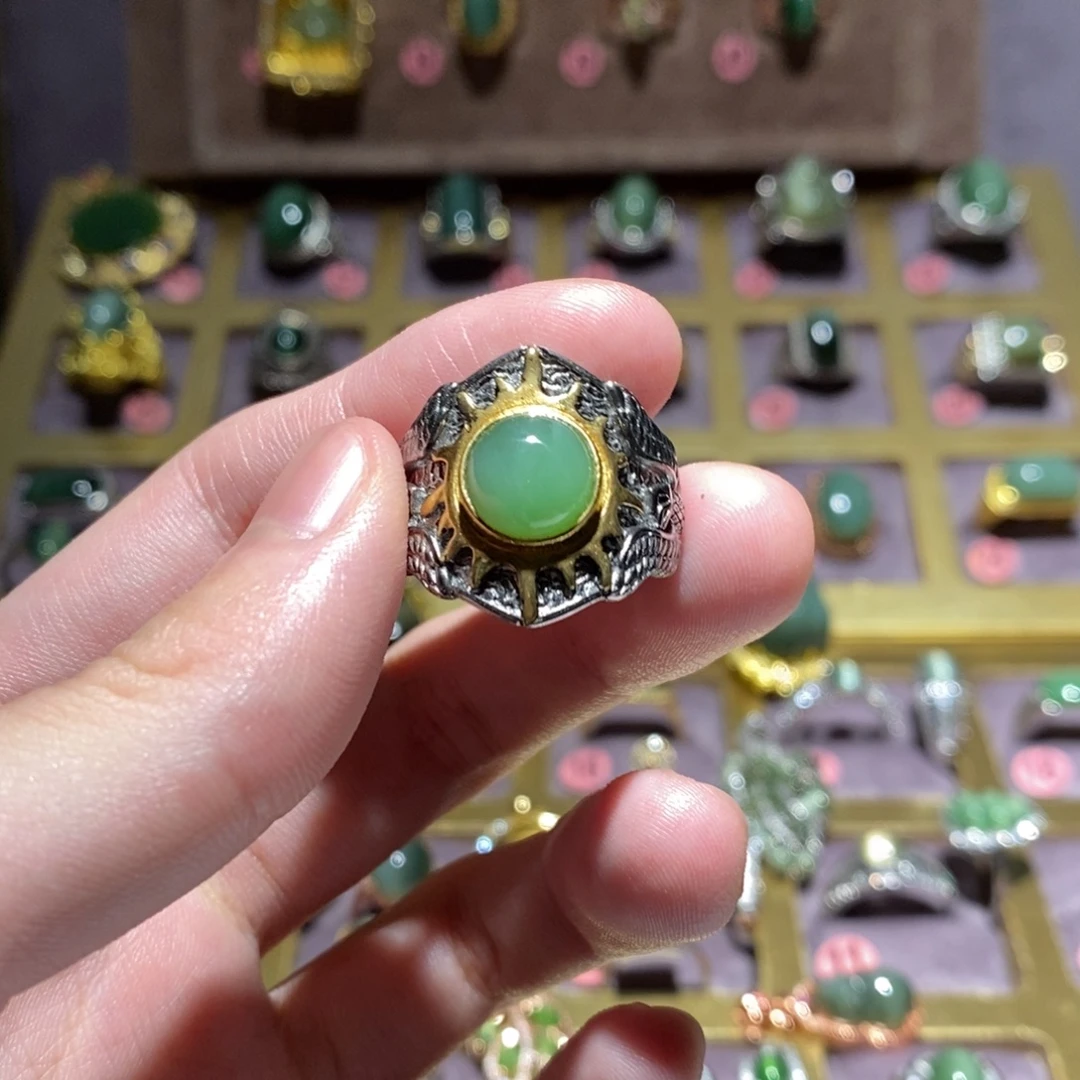 和田玉（碧玉）未镶嵌戒指