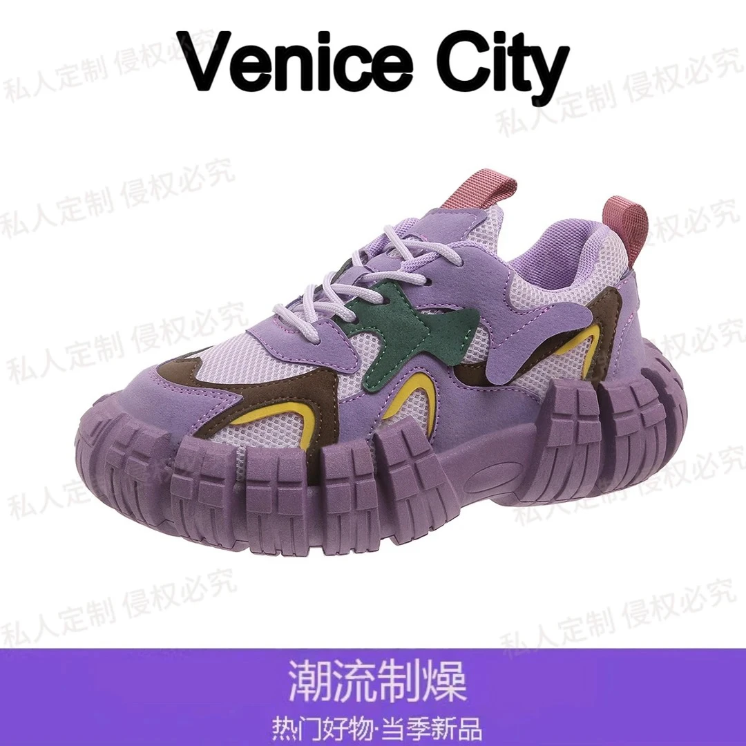 [轻奢定制]文鹿鹿2025春秋季新款低帮国潮网红百搭秋季潮鞋轮胎鞋