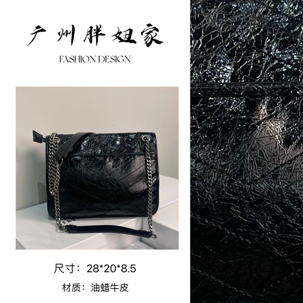 【广州胖妞家】经典单肩斜挎包包气质女神包真皮女包流浪28