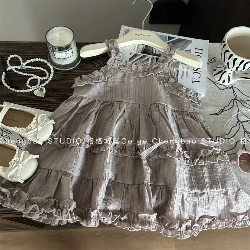 女童连衣裙2025新款韩版童装女宝宝吊带裙女宝宝公主裙