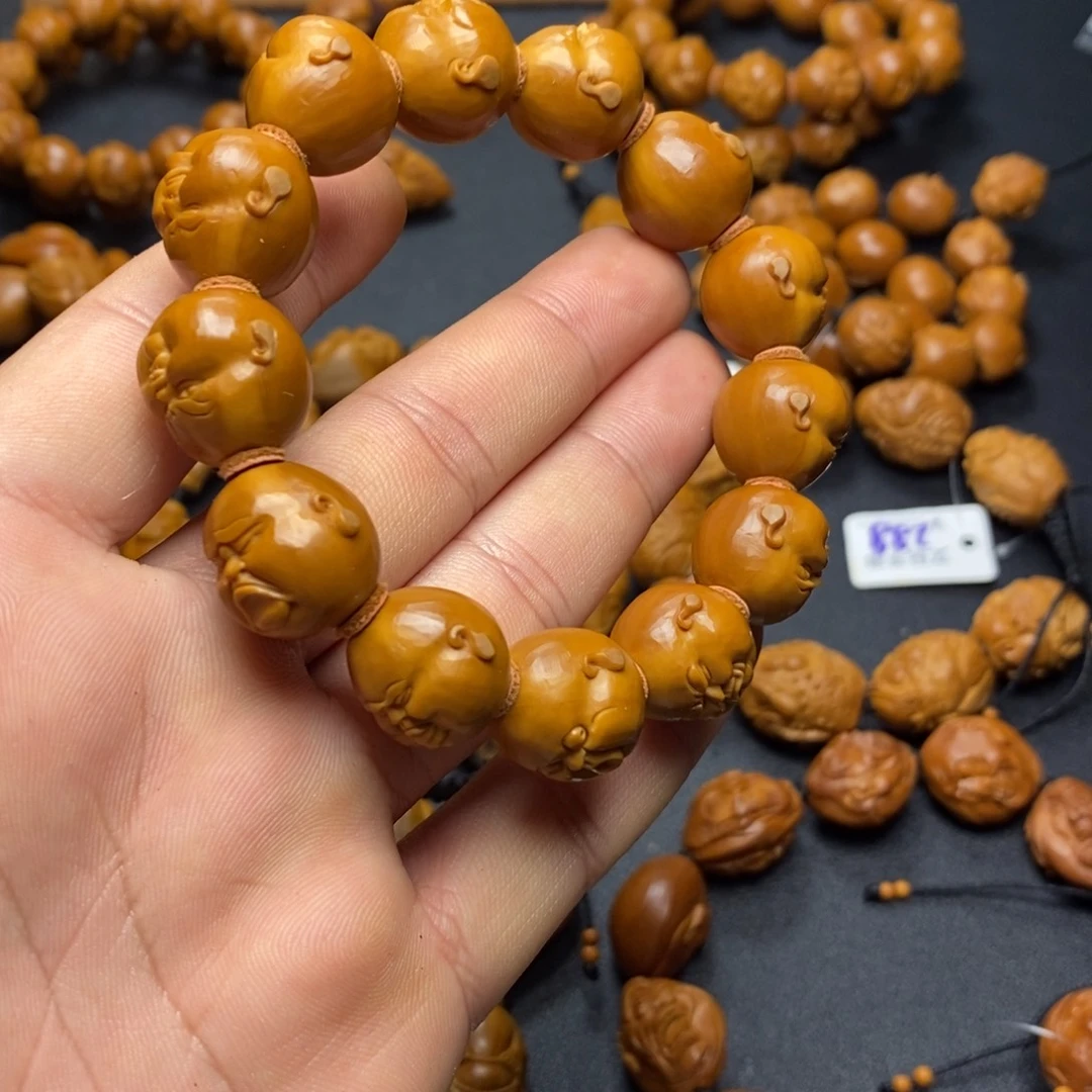 雄***架橄榄核手串/手链人生百态