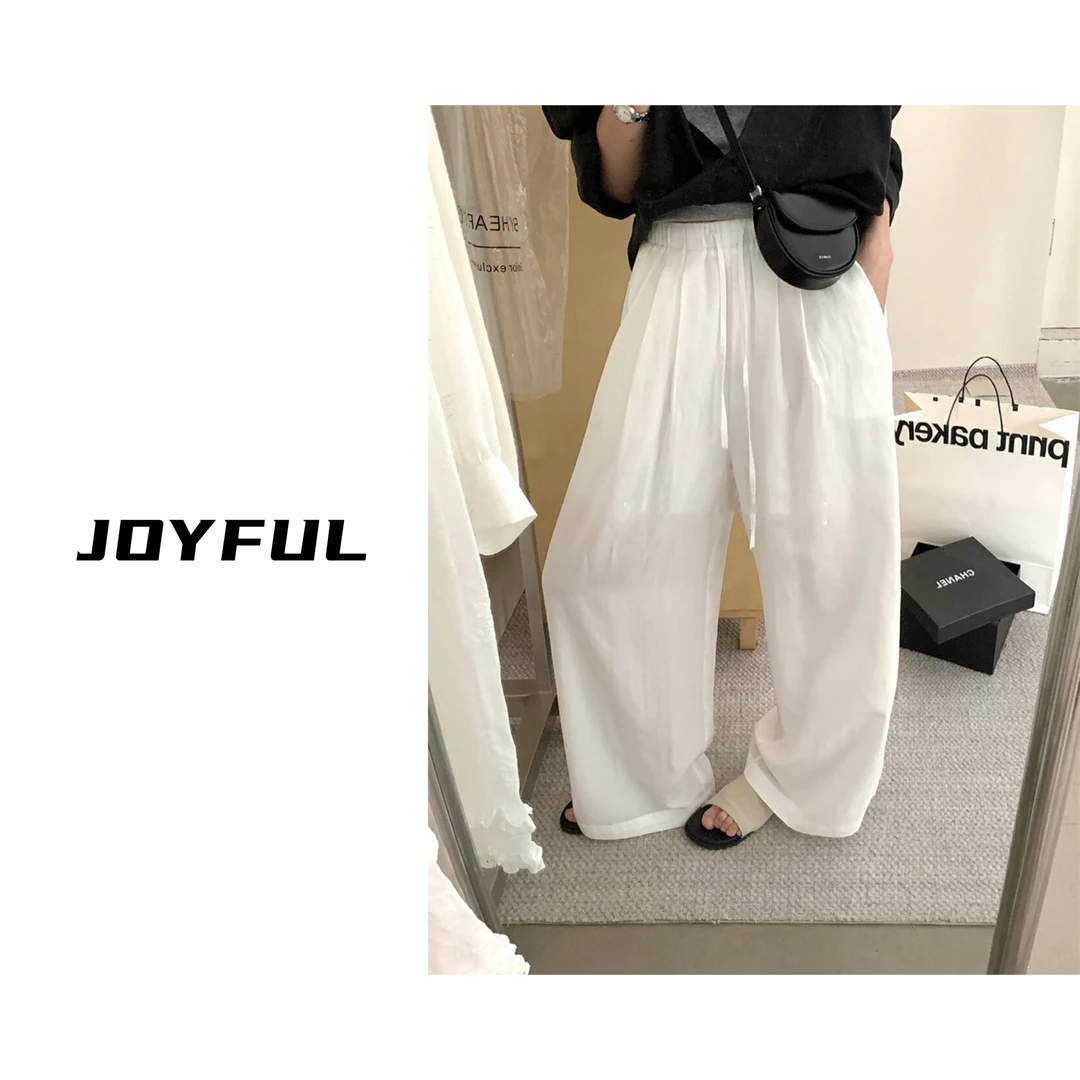 LELE-【棉麻裤】夏季必备!老钱风休闲百搭棉麻裤宽松显瘦