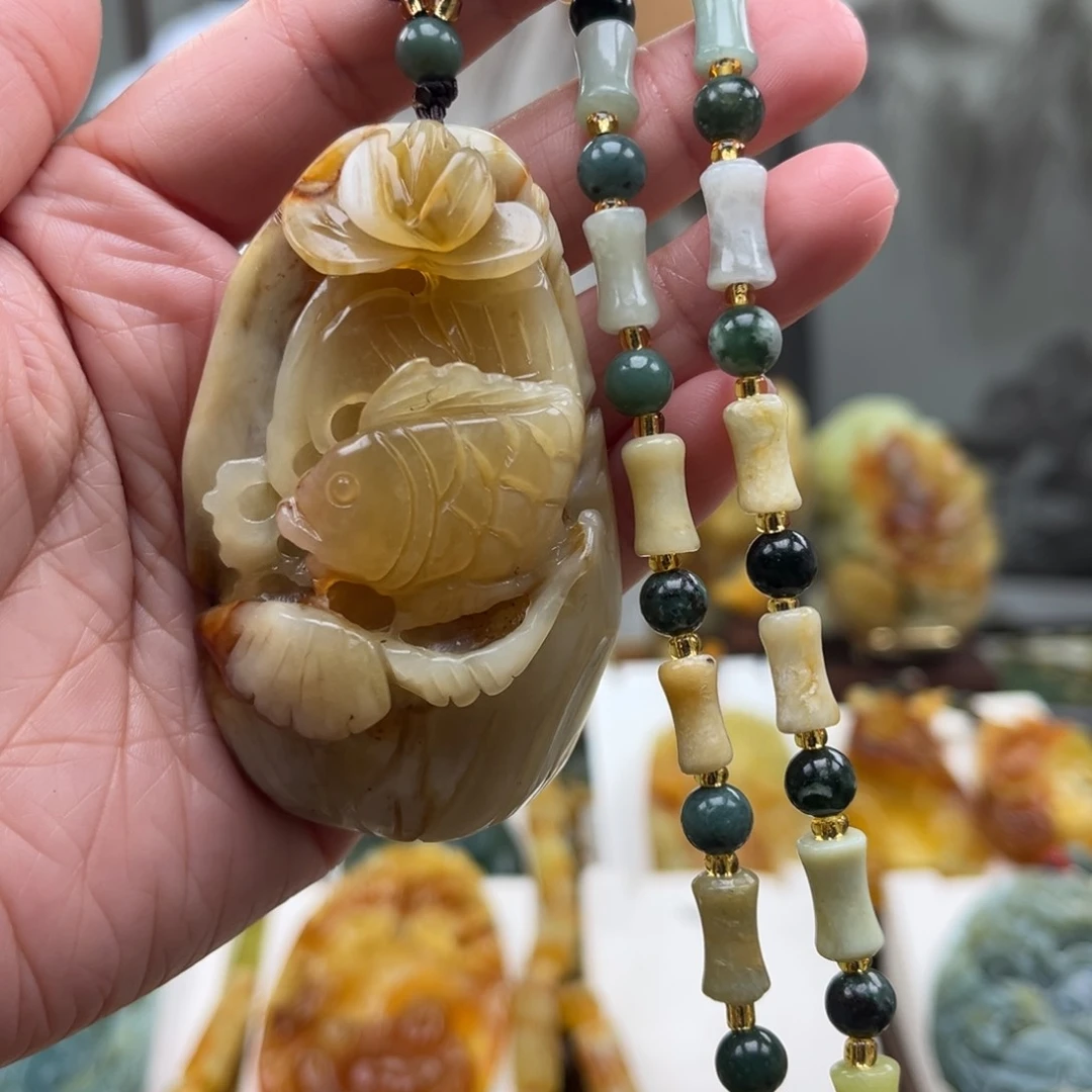 岫玉未镶嵌挂件挂件