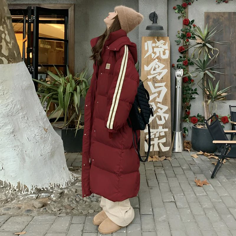 【帽子可拆】长款过膝棉衣女2025冬季新款棉袄加厚连帽棉服棉袄外套