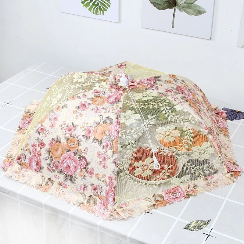 2025新款菜罩家用餐桌罩饭菜罩可折叠剩菜防尘罩子饭桌遮尘菜盖罩