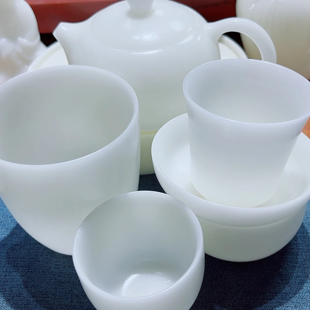 陶素烧璞玉1壶6杯套组安全