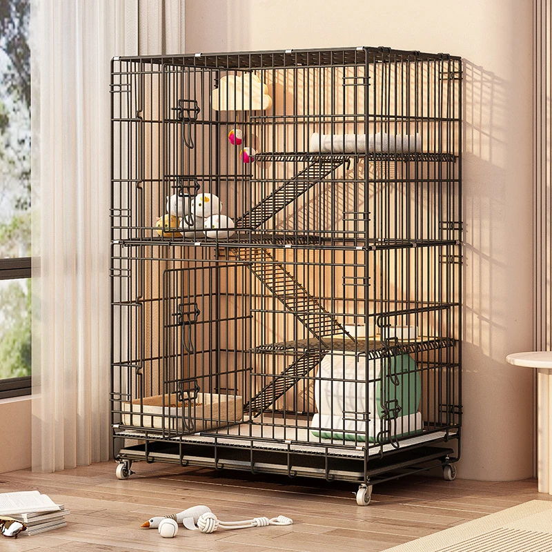 成年家用室内猫笼中型犬专用狗笼子室内宠物猫别墅可折叠猫狗围栏