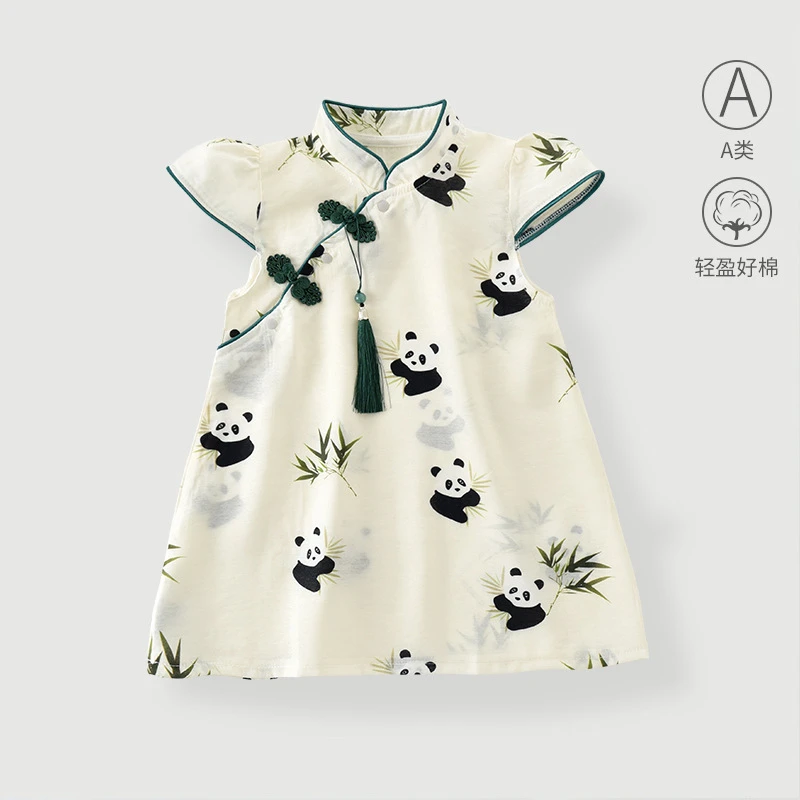 女宝宝国风旗袍复古女童婴儿新中式连衣裙-133