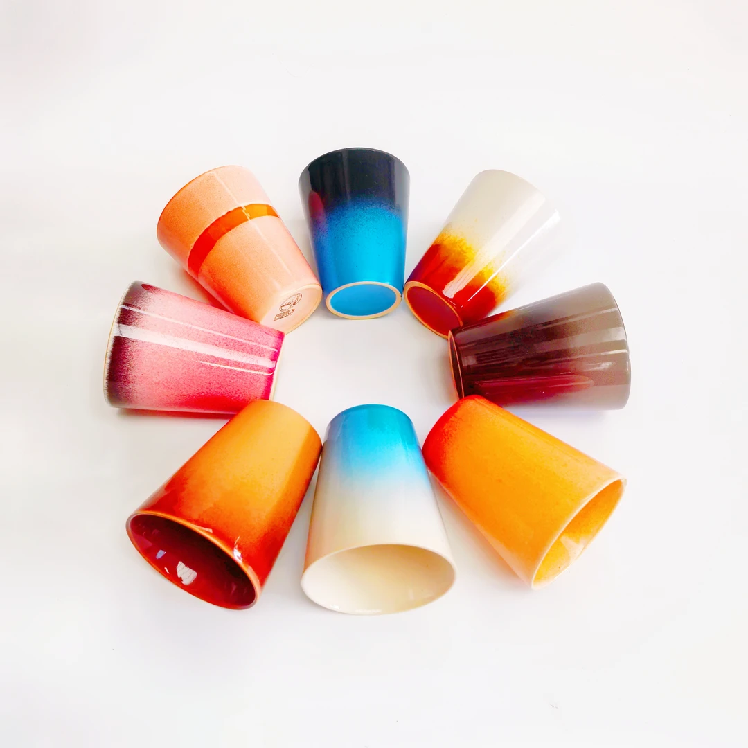 家用大容量喝水杯茶杯咖啡杯窑变陶瓷马克杯渐变情侣陶瓷杯酒杯