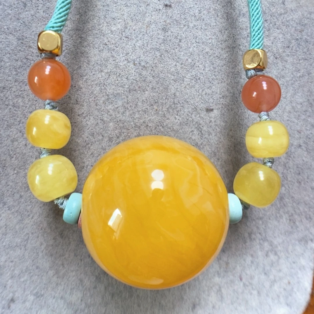 蜜蜡项链未镶嵌蜜蜡锁骨