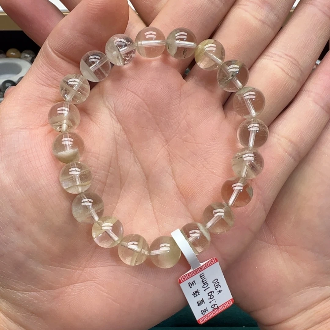 手串水晶未镶嵌米黄色10mm左右白千层手串