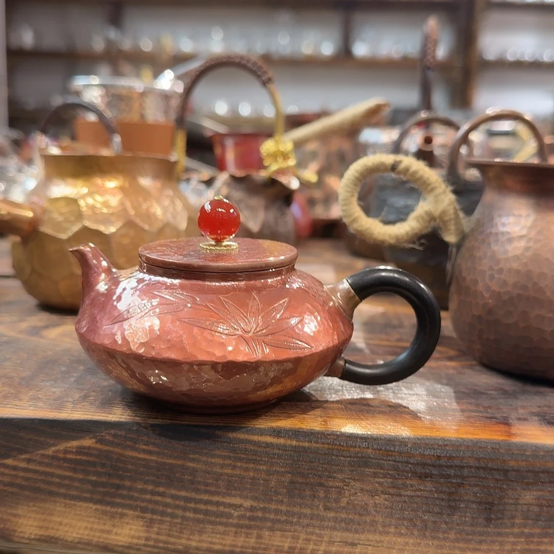 紫铜手工制作泡壶