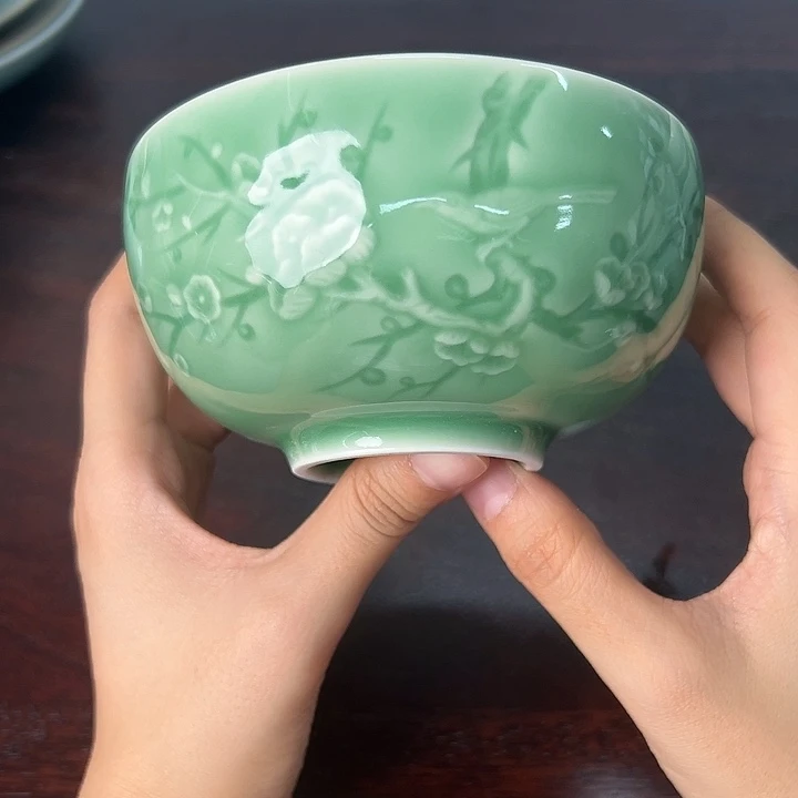 龙泉云间青瓷小米茶器