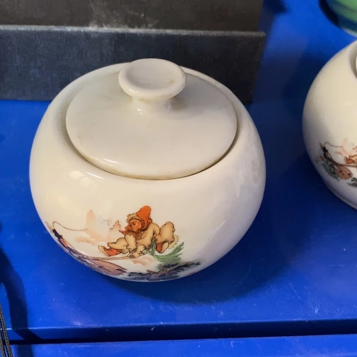 瓷片一厂三打糖罐茶叶罐