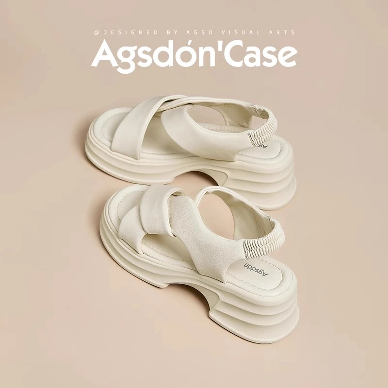 /奥古狮登厚底凉鞋女夏季外穿2025新款爆款运动凉拖鞋上班不累脚Q