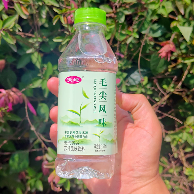 绿茶毛尖龙井苏打水整箱24瓶*350ml碱性水0脂0卡无汽无糖饮料瓶装