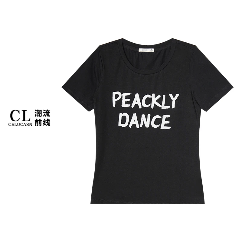 AAJF2W80#夏季圆领修身型短袖女士T恤时尚户外