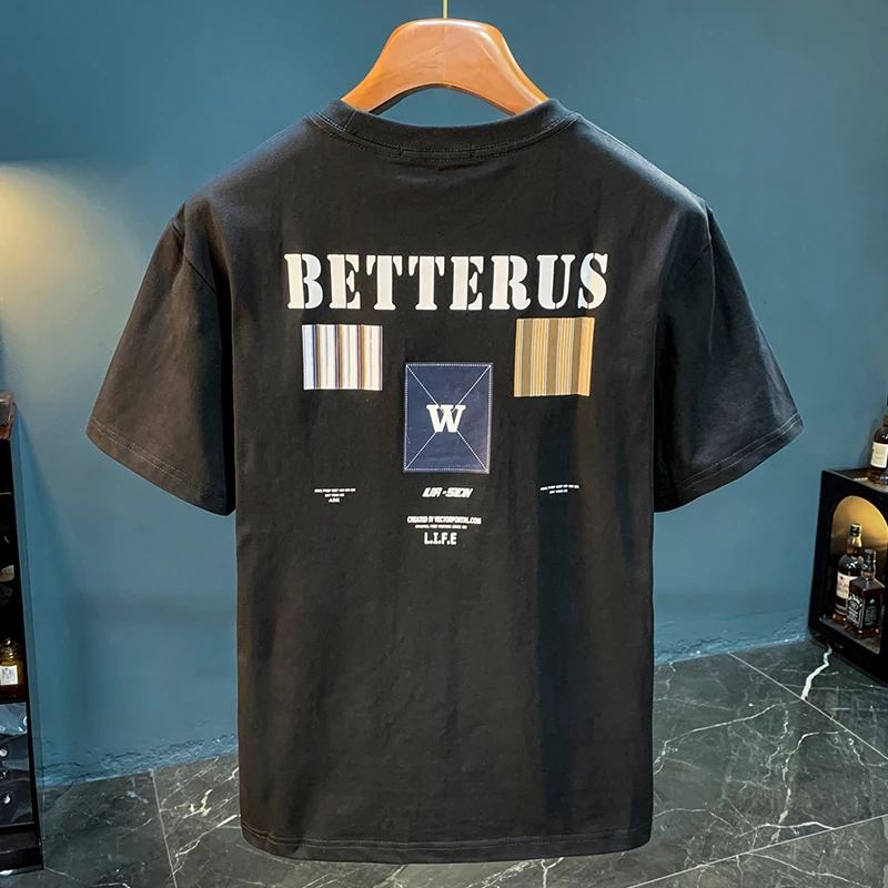 夏季速干短袖T恤男士休闲宽松薄款上衣潮牌帅气男生穿搭透气体恤