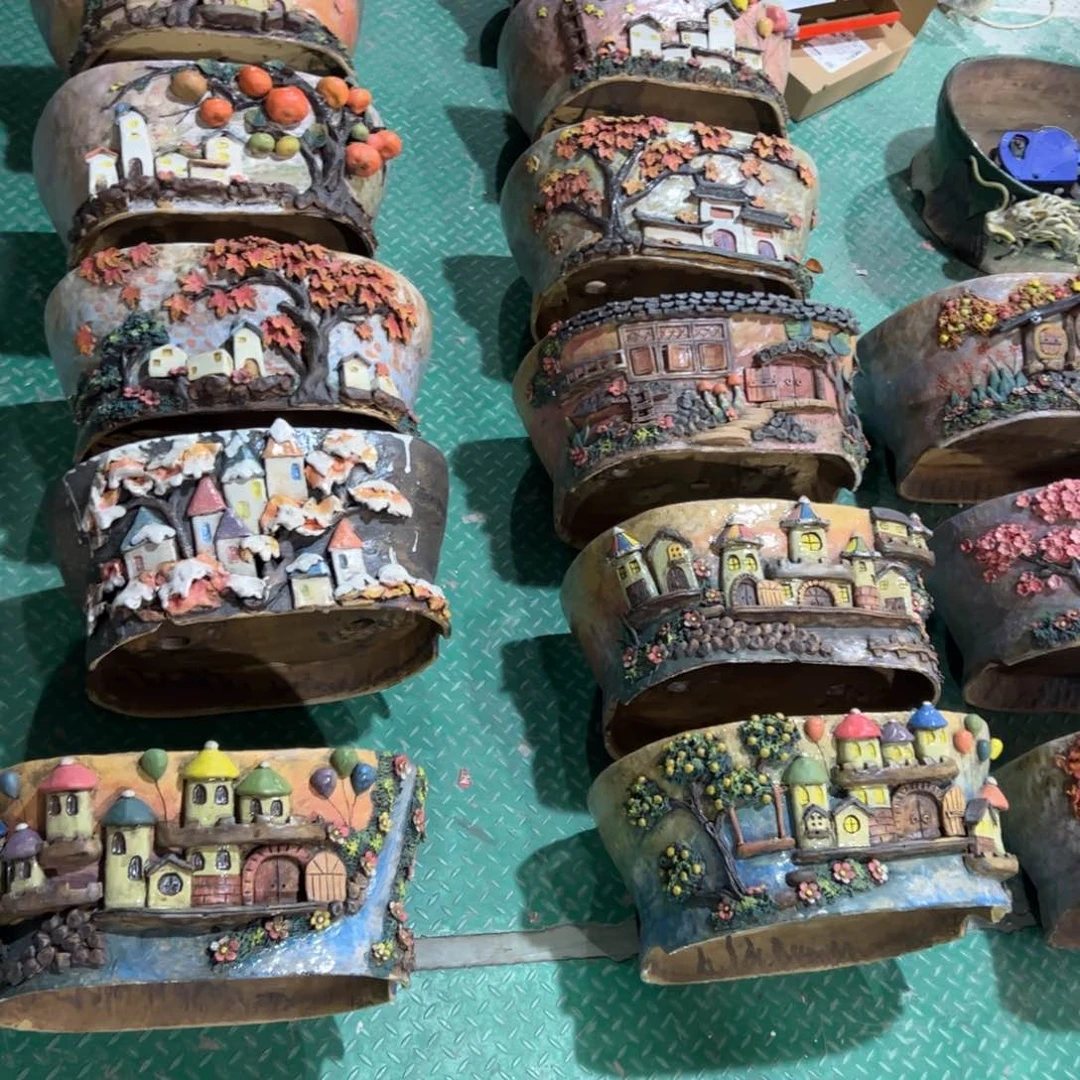 40口径手工花盆厂家直销