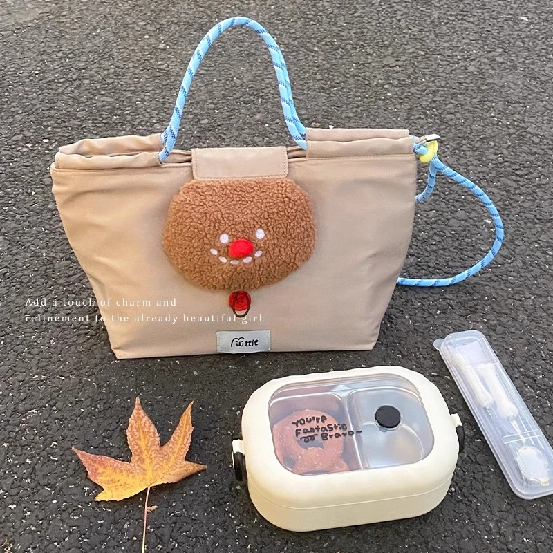 原创饭盒包手提袋高颜值保温大容量加厚铝箔上班族出门便携托特包