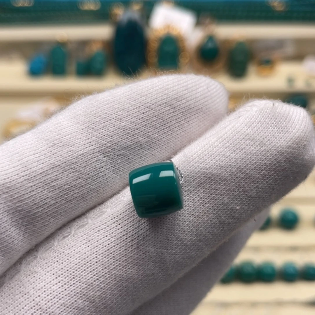 未镶嵌绿松石珠宝奇石8.6×8mm