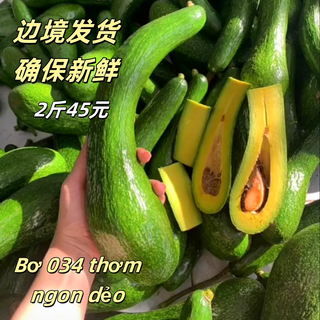 正宗牛油果越南长形当季热带水果鳄梨bo 034 thom ngon deo
