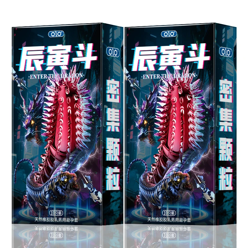 OLO大颗粒狼牙套密集颗粒猫舌延迟安全套天然橡胶胶乳男用避孕套