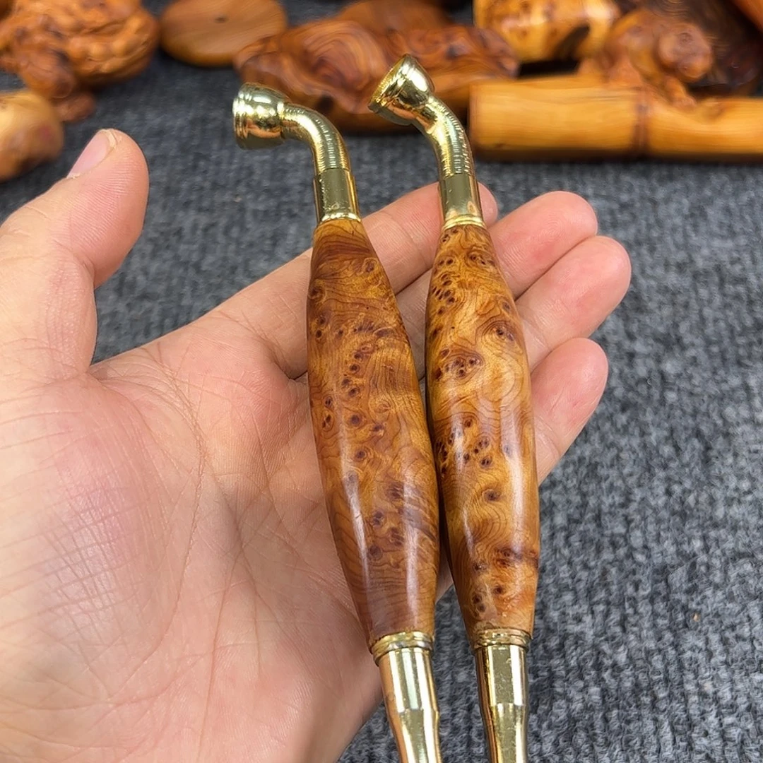 崖柏崖柏精品榴花两用烟斗，到手一个