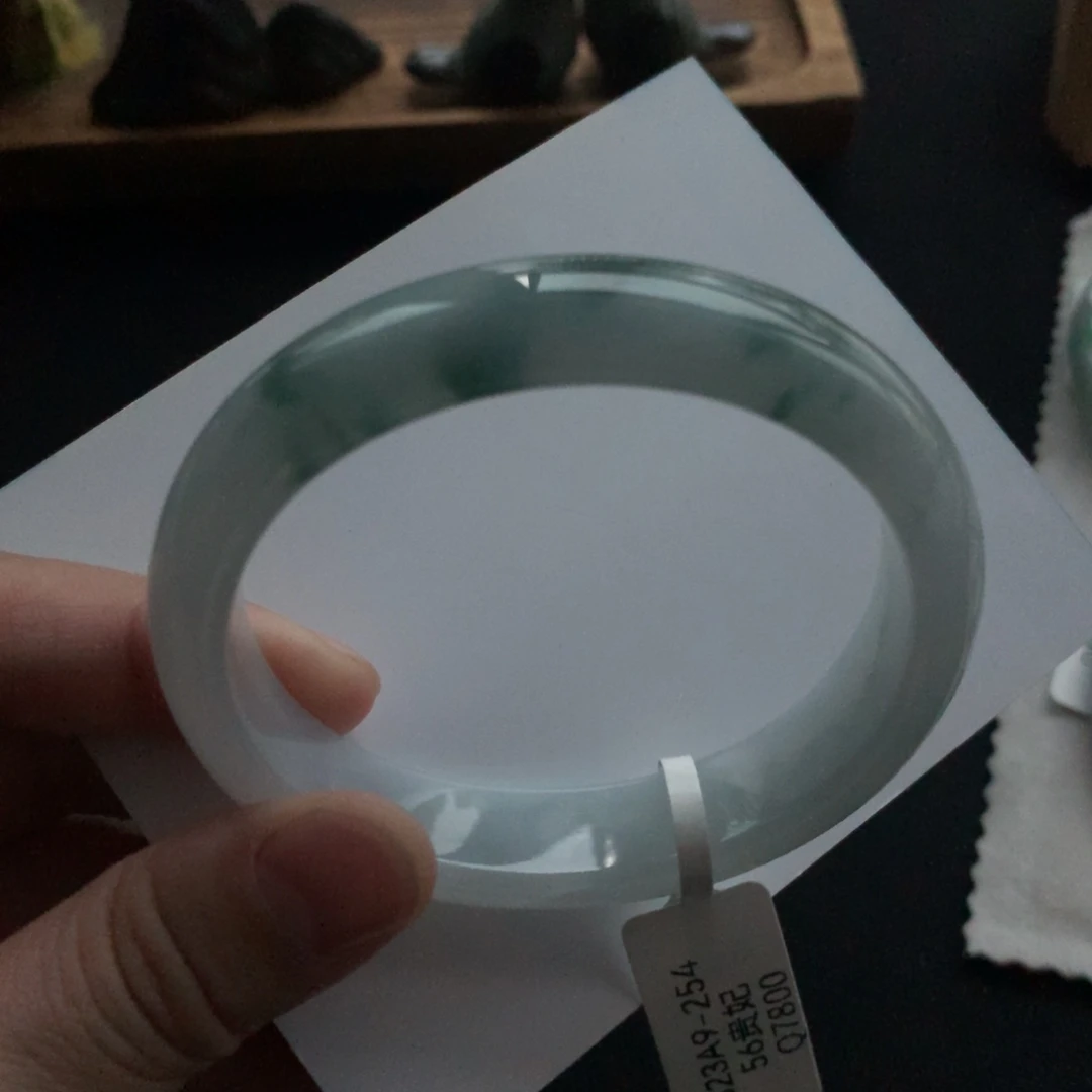 翡翠未镶嵌手镯1号56.8贵