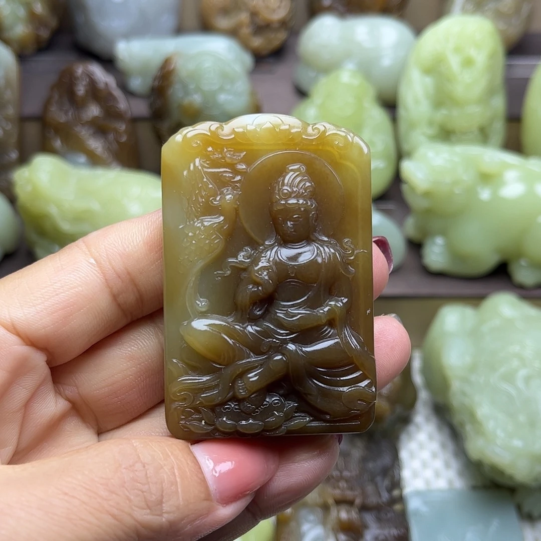 和田玉未镶嵌挂件