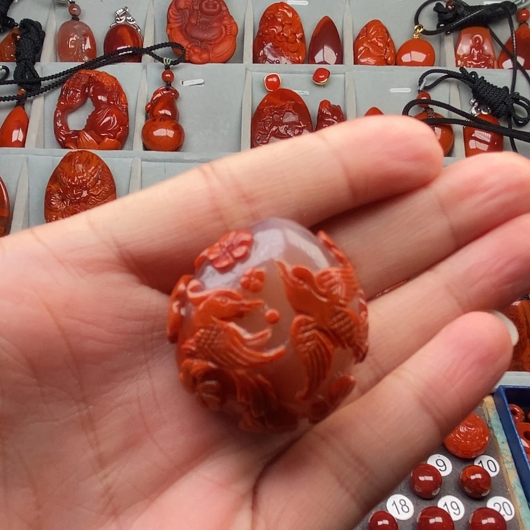 南红玛瑙未镶嵌吊坠(不含链)