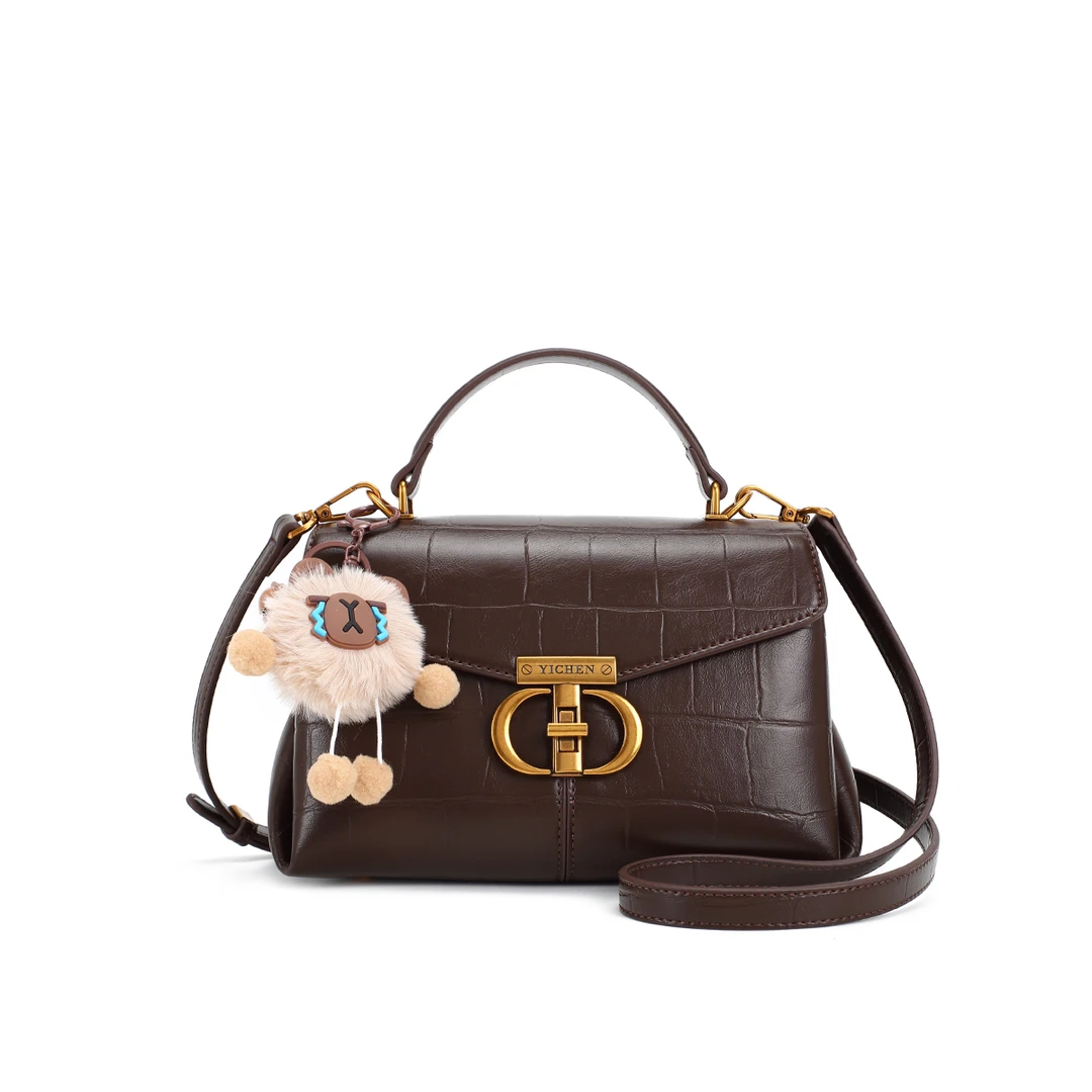 优质女士单肩包时尚百搭小方包斜挎包24365（赠挂件）