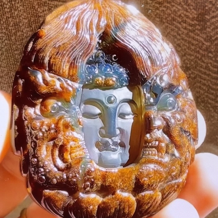 琥珀颈饰未镶嵌福利溶洞吊坠一念之间